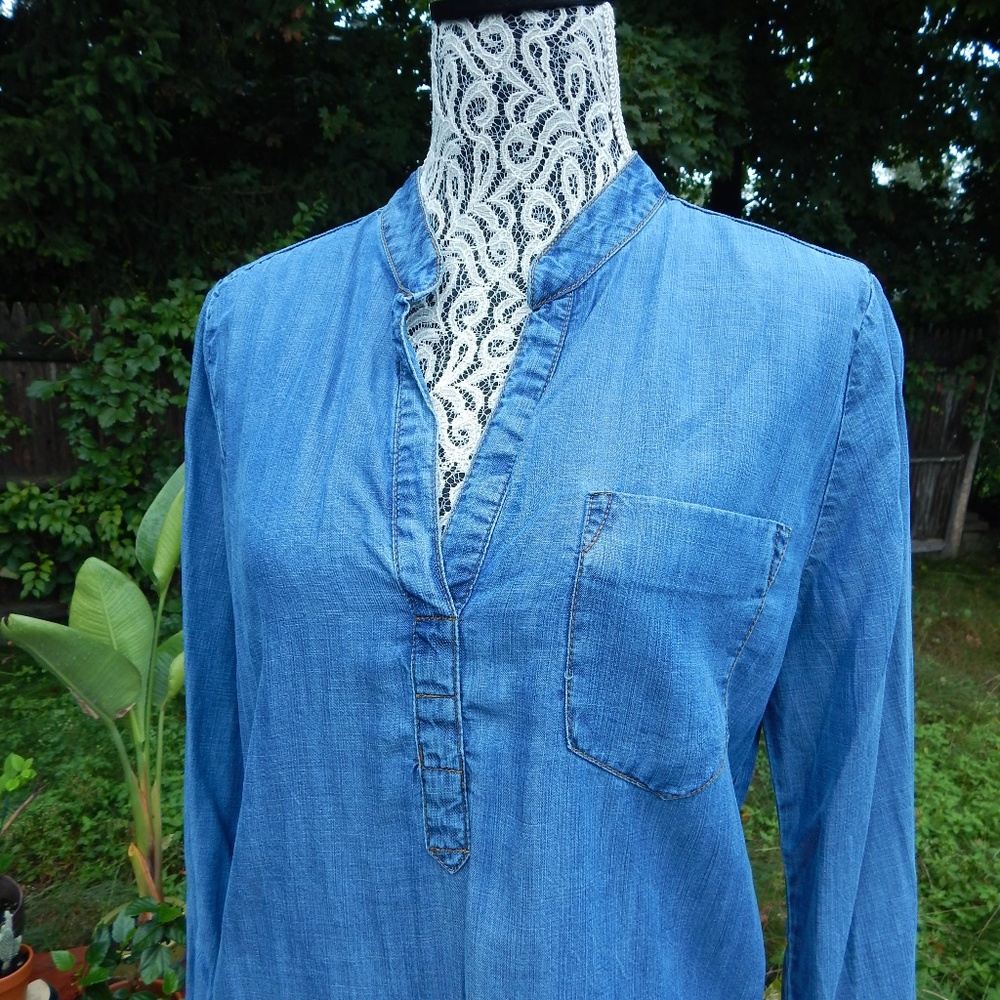 Jean Denim Shirt Long Sleeve Small